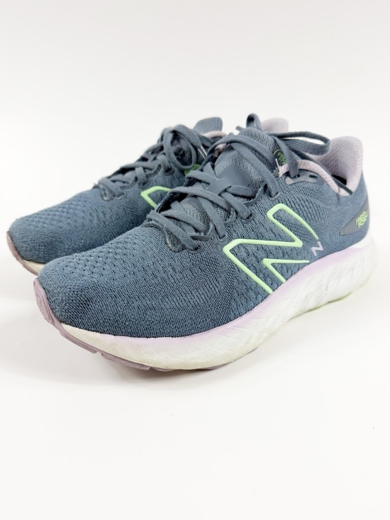 New Balance Shoes - New Balance Fresh Foam X EVOZ Women's Gray Knit Running Shoes with Lime Accents